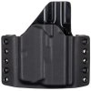 OWB - Glock 43X Rail MOS + Streamlight TLR-6 - vnější kydexové pouzdro - poloviční sweatguard - černá/černá