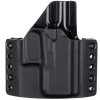 OWB - Glock 43X Rail MOS - vnější kydexové pouzdro - poloviční sweatguard - černá/černá