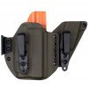 AIWB - Glock 19/23/32 - Glock 19X/45 + Streamlight TLR-7 X + zásobník - appendix vnitřní kydexové pouzdro - poloviční/bez sweatguardu - ns - olivová/oranžová