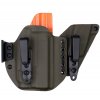 AIWB - Glock 19/23/32 - Glock 19X/45 + Streamlight TLR-7A + zásobník - appendix vnitřní kydexové pouzdro - poloviční/bez sweatguardu - ns - olivová/oranžová