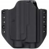 OWB - Glock 19 Gen5 - Glock 19X/45 + Streamlight TLR-2 HL + ZÁVIT - vnější kydexové pouzdro - bez sweatguardu - černá/černá