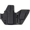 AIWB - Glock 43X Rail MOS + zásobník - appendix vnitřní kydexové pouzdro - poloviční/bez sweatguardu - ns - černá