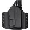 OWB - Glock 19 Gen5 - Glock 19X/45 + SureFire XC3 - vnější kydexové pouzdro - poloviční sweatguard - černá/černá