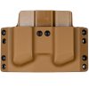 OWB - Walther PDP - vnější kydexové pouzdro na 2 zásobníky - plný sweatguard - coyote hnědá/coyote hnědá