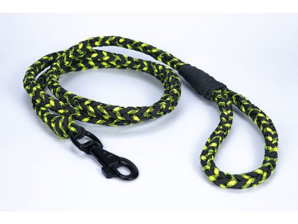 Paracordové přepínací vodítko Heavy basic černá neon žlutá