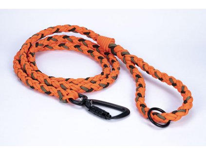 Paracordové vodítko Wilderness neon oranžová