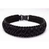 Obojek paracord zapínací trojitý černá + reflex 1