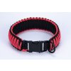Paracordový obojek zapínací Cobra neon růžová (Obvod krku 60, Šířka 4cm)