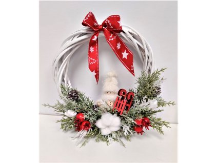Malý zimní věneček s figurkou
