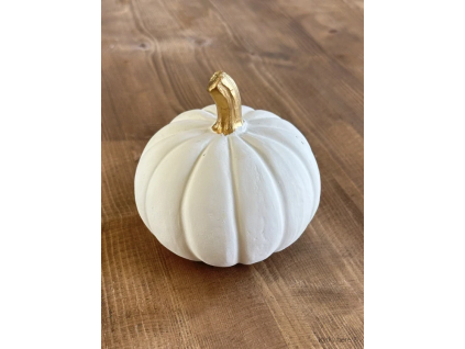 Bílá dýně z polyresinu (Průměr 10 cm)