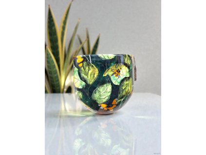 Obal Designed by Lammie - Bee green (Průměr 15 cm)