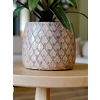 Růžový obal s geometrickým vzorem (Průměr 13 cm)