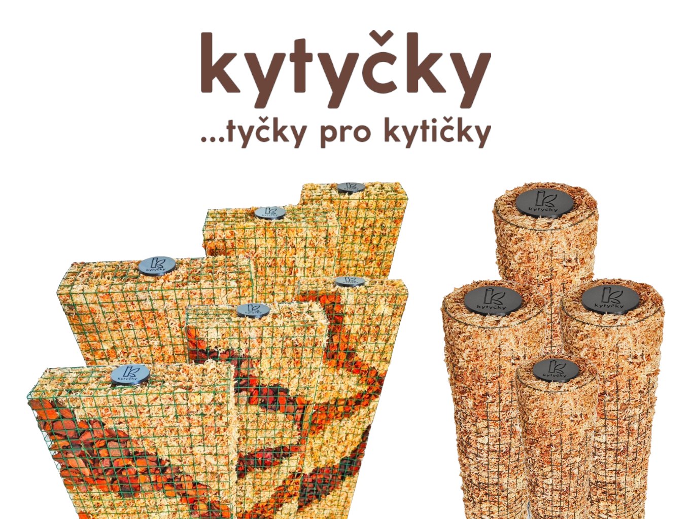 Hranaté rašeliníkové tyče a kulaté rašeliníkové tyče