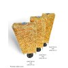 Kytyčka hranatá QUATTRO 20 TOP, 20 x 6 cm s vyměnitelným stojanem