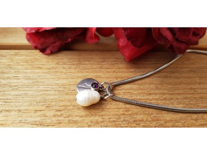 Harmony Náhrdelník (nerez.ocel, perla)1