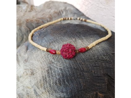 Aghas 2 Pánský náhrdelník (dřevo, rudraksha)1
