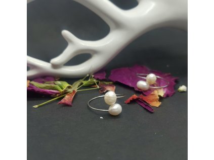 Perlení duo Sada prstýnků (perly, ocel)1