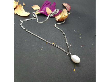 Leny Náhrdelník (nerezová ocel, perla)1