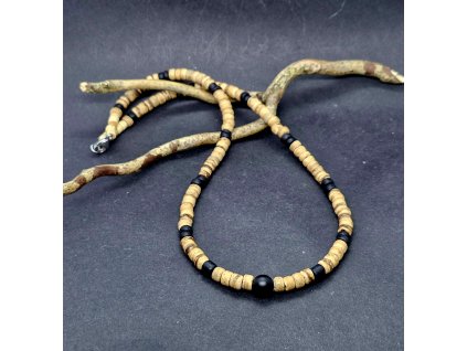 Robin 3 Pánský náhrdelník (kokos, onyx)1