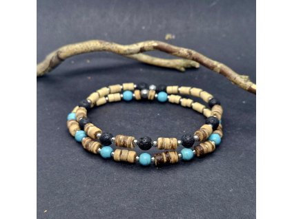 Ralf 2 Sada pánských náramků (kokos, minerály)1