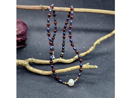 Tarra Náhrdelník (granát, perly, rokajl)1