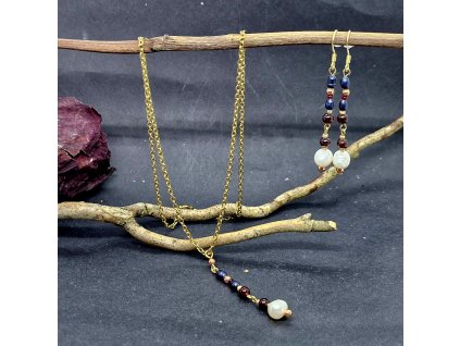 Tamara 2 Souprava (perly, granát, ocel)1