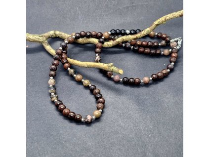 Alan Pánská souprava (dřevo, rodonit)1