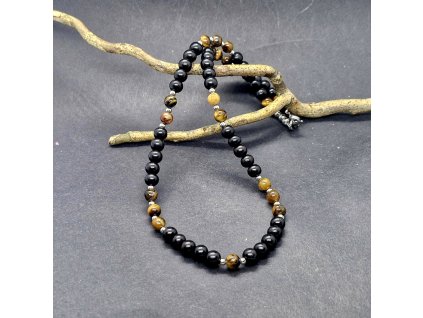 Alan Pánský náhrdelník (eben, tygří oko)1