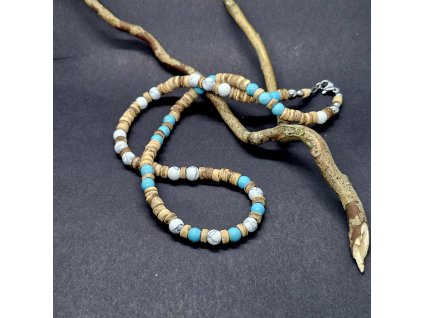 Robin 11 Pánský náhrdelník (kokos, minerály)1