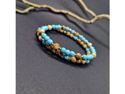 Ralf 3 Sada pánských náramků (tyrkenit, jaspis)1