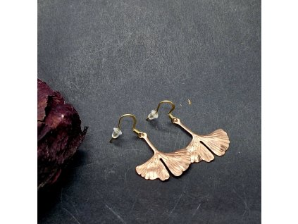 Ginko 3 Náušnice (nerezová ocel, mosaz)1