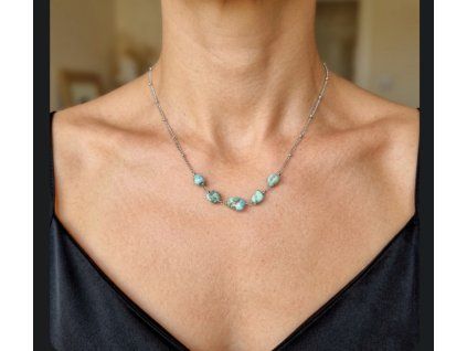 Larisa Náhrdelník (larimar, nerezová ocel)1