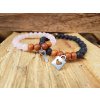 Santal Náramky pro pár (rudraksha, růženín,láva)3