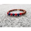 Dawe Pánský náramek (santal,cinnabar,minerály)3