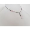 Izia Náhrdelník (ocel, růženín, sklo)4