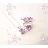 Na fialkách Souprava (Swarovski, rhodium)2