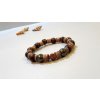 1663 woris pansky naramek hematit rudraksha drevo