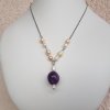 Charry Náhrdelník (perly, ametyst, nerez. ocel)5