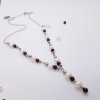 Genna C Náhrdelník (perly, granát, chirur. ocel)4