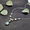 Larsa 3 Náhrdelník (perly, larimar, ocel)3