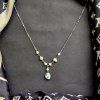 Larsa 3 Náhrdelník (perly, larimar, ocel)4
