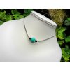 Minimal ball Náhrdelník (tyrkys,hematit,ocel)1