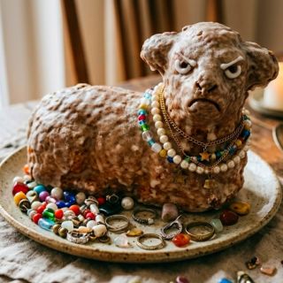 Podle tradice by se dneska nikdo neměl mračit, aby mu to nezůstalo každou středu v roce – ale u tohohle beránka už je asi...