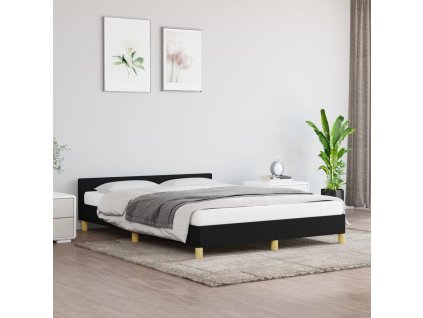 vidaXL Posteľný rám s čelom bledosivý 140x200 cm látka