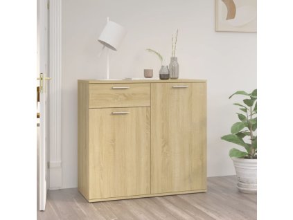 vidaXL Komoda, dub sonoma 80x36x75 cm, kompozitné drevo