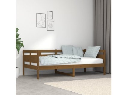 vidaXL Denná posteľ medovohnedá borovicový masív 90x190 cm