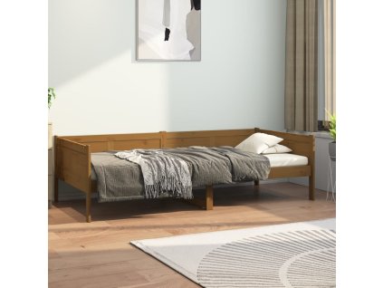 vidaXL Denná posteľ medovohnedá borovicový masív 90x190 cm
