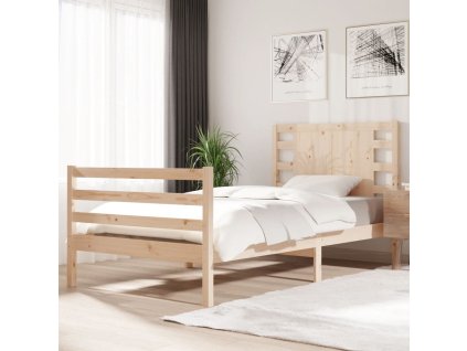 vidaXL Posteľný rám borovicový masív 90x200 cm
