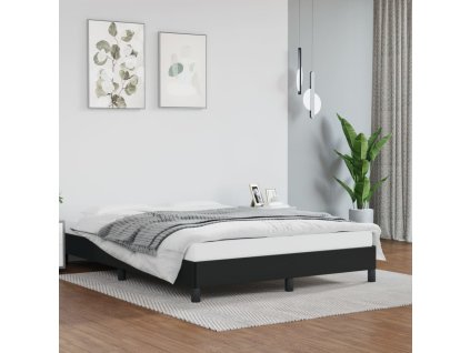vidaXL Posteľný rám čierny 140x190 cm umelá koža