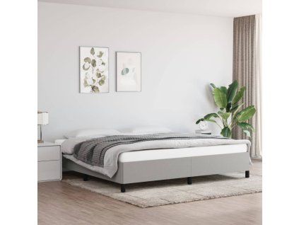 vidaXL Posteľný rám bledosivý 200x200 cm látka